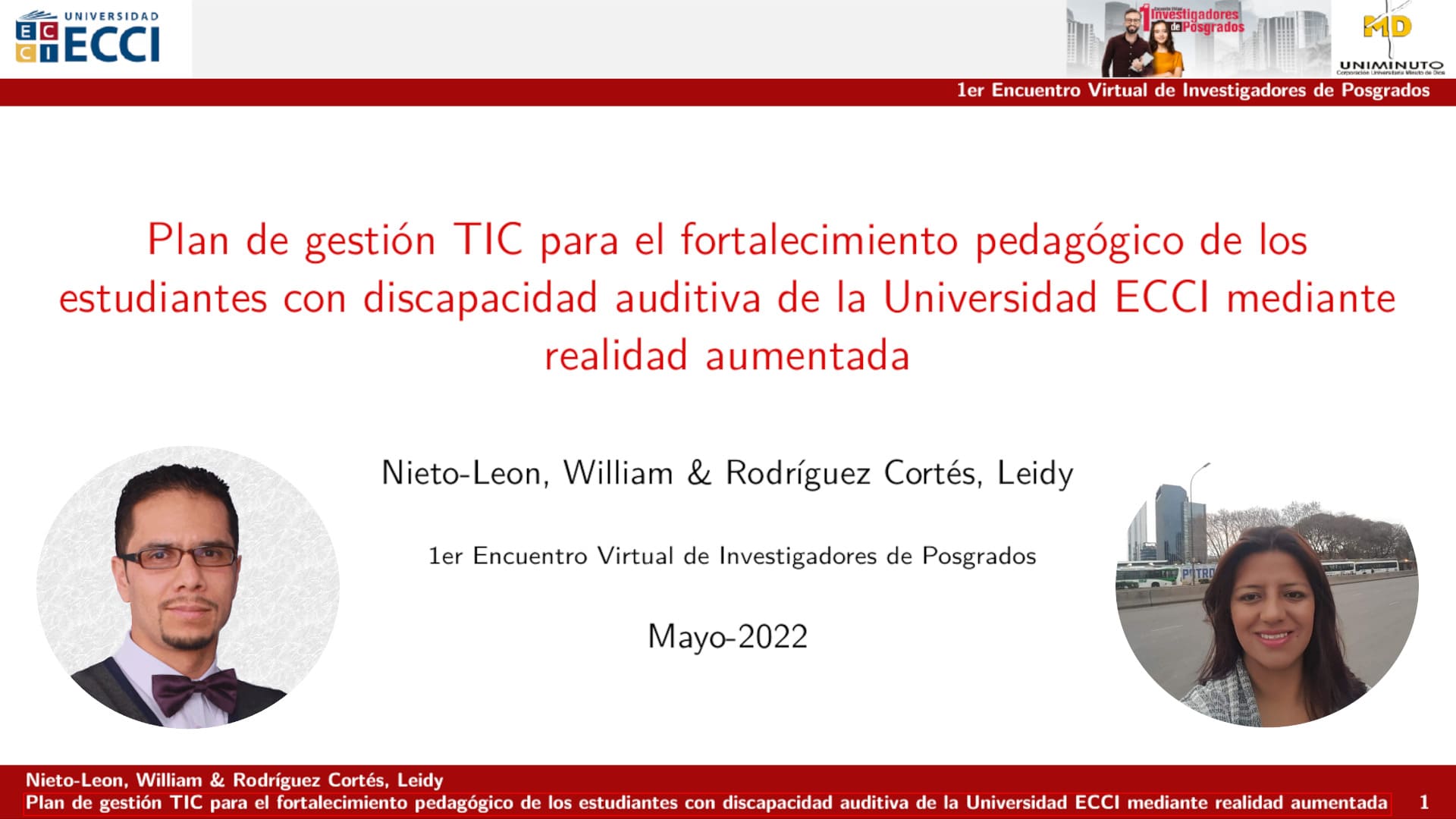 Convocatoria congreso internacional de Investigación Posgradual organizado por UNIMINUTO