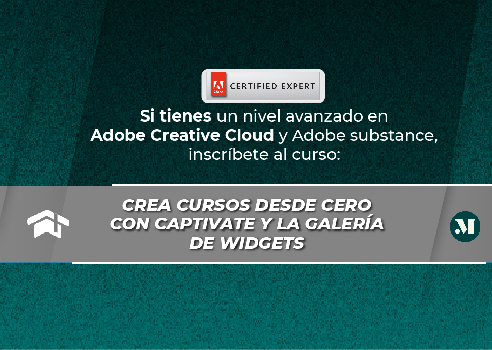 Crea cursos desde cero con Adobe Captivate y la galería de Widgets.